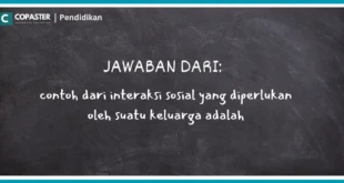 contoh dari interaksi sosial yang diperlukan oleh suatu keluarga adalah