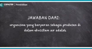 organisme yang berperan sebagai produsen di dalam ekosistem air adalah