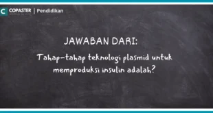 Tahap-tahap teknologi plasmid untuk memproduksi insulin adalah?