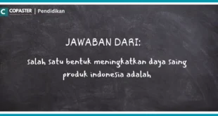 salah satu bentuk meningkatkan daya saing produk indonesia adalah